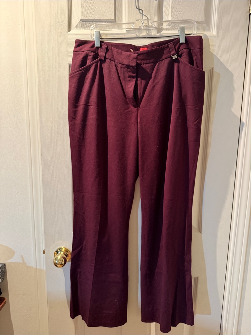 83 - Women's Wide-Leg Dress Pants in Deep Burgundy
